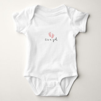 Cute Baby Girl Bodysuit with Footprints T-Shirt