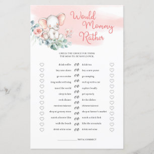 Cute baby Girl Elephant Would Mommy Rather