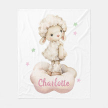 Cute baby girl lamb
