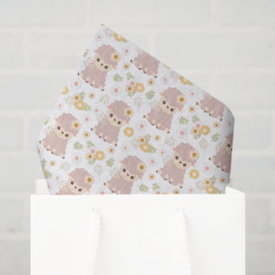 cute baby girl lamb tissue paper