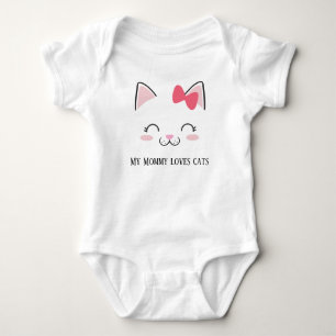 cute baby girl Mommy cat lover Bodysuit