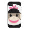 Cute Baby Girl Sock Monkey Black Pink Stripes