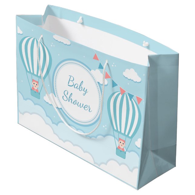cute baby girl twins shower large gift bag (Back Angled)