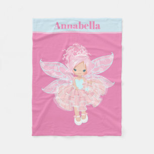 Cute baby girls Fairy add name blanket