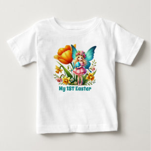 Cute baby girls fairy First Easter Baby  T-Shirt