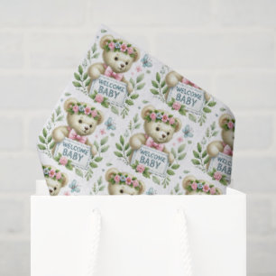 Cute baby girls welcome baby  tissue paper