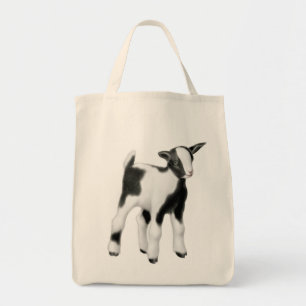 Cute Baby Goat Grocery Tote Bag