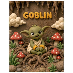 Cute Baby Goblin, Mythical Postcard