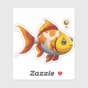 Cute Baby Goldfish Cartoon Charactor