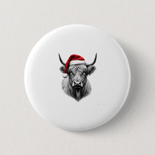 Cute Baby Highland Cow Christmas Santa Gifts Xmas  2 Inch Round Button