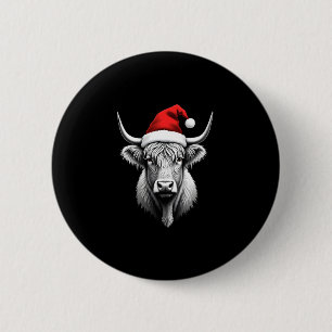 Cute Baby Highland Cow Christmas Santa Gifts Xmas  2 Inch Round Button
