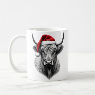 Cute Baby Highland Cow Christmas Santa Gifts Xmas  Coffee Mug
