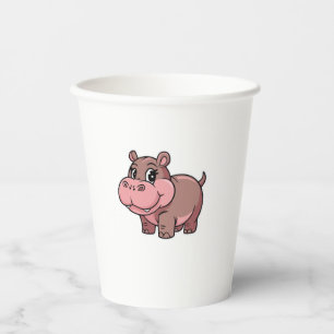 Cute Baby Hippo Moo Deng Long Sleeve T-Shirt Paper Cups