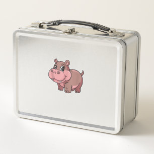 Cute Baby Hippo Moo Deng Tank Top_1 Metal Lunch Box