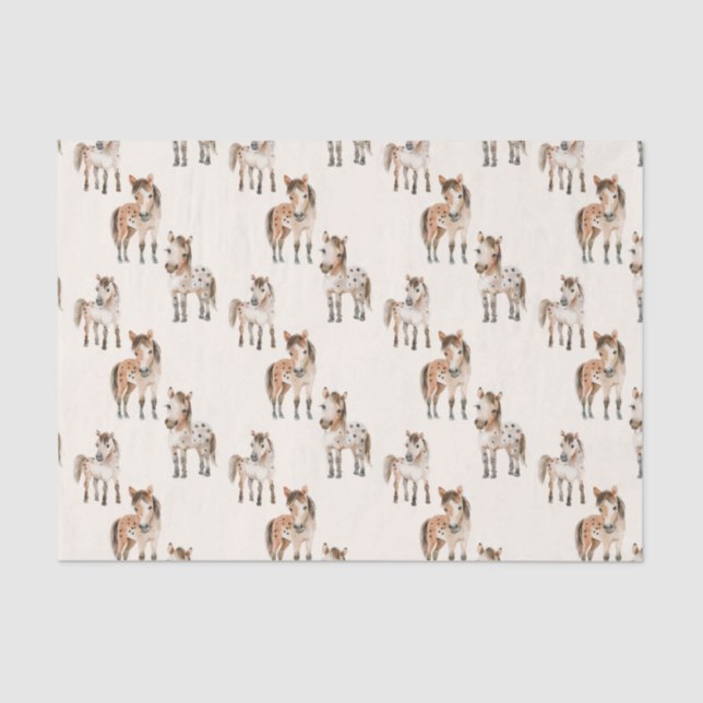 Cute baby horses tissue paper (Front)