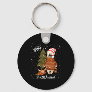 Cute Baby Its Cold Outside Bear And Fox T Shirt  Keychain