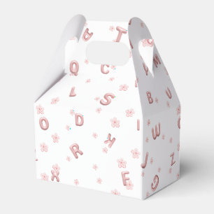 Cute baby kids ABC Alphabet flower Children B2S Favor Box