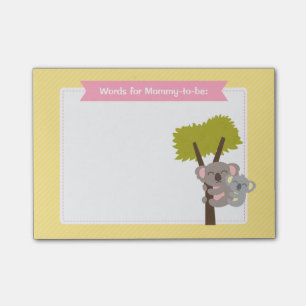 Cute Baby Koala Bear and Mommy Baby Shower Post-it Notes