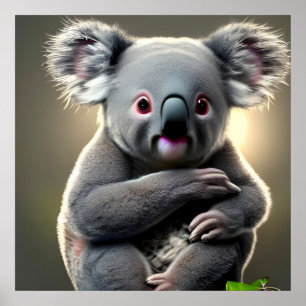 Cute Baby Koala Bear Baby's Nursery Room   Poster