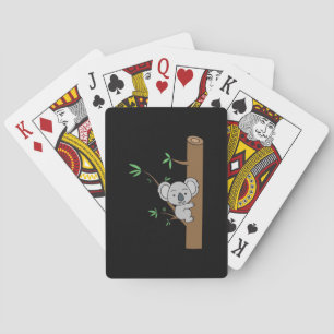 Cute Baby Koala Climbing A Eucalyptus Tree Playing Cards