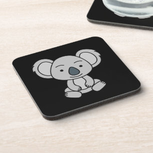Cute Baby Koala With A Smile Sitting Down Coaster