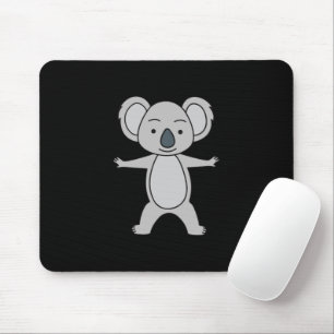 Cute Baby Koala With A Smile Standing Up Mouse Pad
