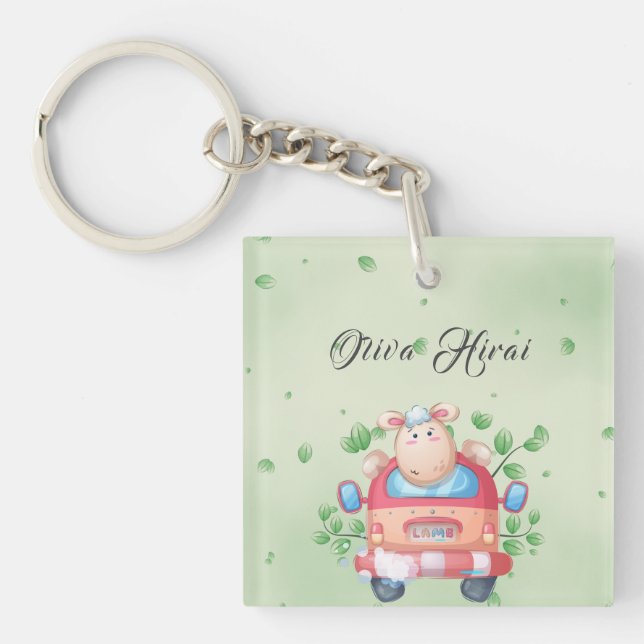 Cute Baby Lamb Keychain (Front)