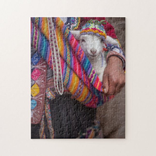 Cute Baby Lamb Sheep Peruvian Jigsaw Puzzle (Vertical)
