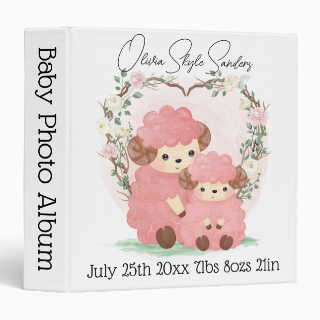 Cute Baby Lambs Binder (Front/Spine)