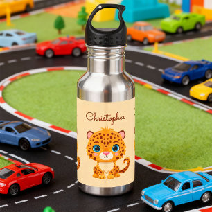 Cute Baby Leopard Safari Animal Kids 532 Ml Water Bottle