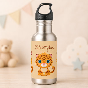 Cute Baby Leopard Safari Animal Kids 532 Ml Water Bottle