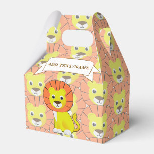 Cute Baby Lion All Over Print Pattern Favor Box