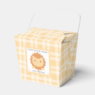 Cute Baby Lion Cub Jungle Animal Boy Baby Shower Favor Box