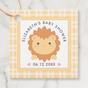 Cute Baby Lion Cub Jungle Animal Boy Baby Shower Favour Tags