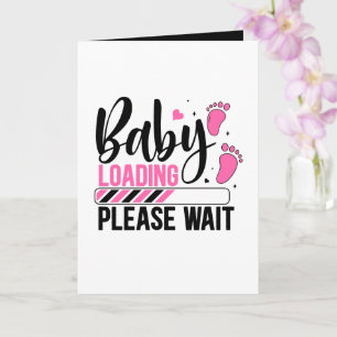 Cute baby loading pregnancy announcement add text