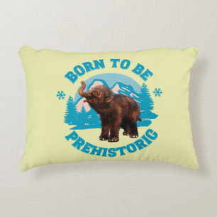 Cute Baby Mammoth Prehistoric Kids Birthday Accent Pillow
