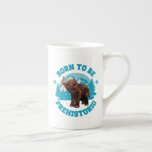 Cute Baby Mammoth Prehistoric Kids Birthday Bone China Mug