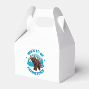 Cute Baby Mammoth Prehistoric Kids Birthday Favor Box