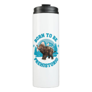 Cute Baby Mammoth Prehistoric Kids Birthday Thermal Tumbler