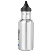 Cute baby manatee with bubbles illustration 532 ml water bottle (Right)