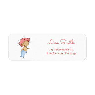 Cute Baby Mermaid Return Address