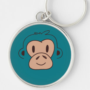 Cute Baby Monkey Face Keychain