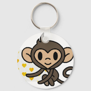 Cute baby monkey! keychain