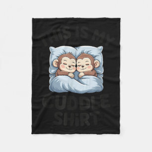 Cute Baby Monkey Lovers This Is My Cuddle Fleece Blanket