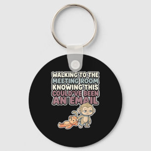 Cute baby monkey meme kawaii japanese macaque keychain