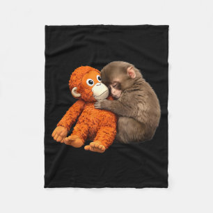Cute baby monkey punch Cute baby monkey punch Fleece Blanket