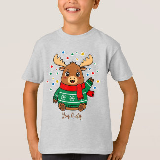 Cute Baby Moose Hello T-Shirt