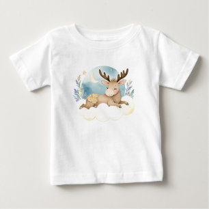 Cute Baby Moose on the Moon – T-Shirt