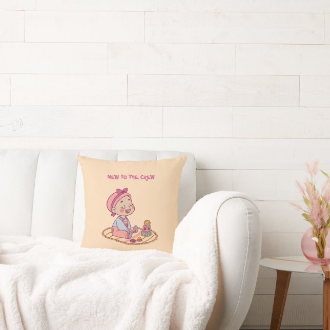 Cute Baby Motif Throw Pillow (Couch)