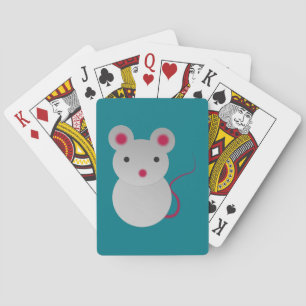 Cute Baby Mouse Playing Cards